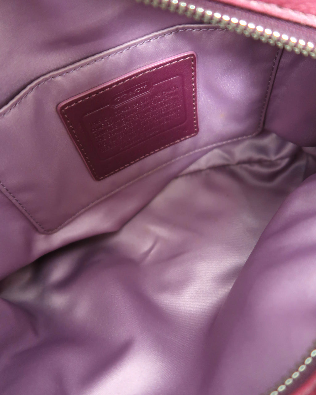 Coach Julia Magenta Pebbled Leather Small Satchel