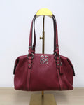 Coach Julia Magenta Pebbled Leather Small Satchel