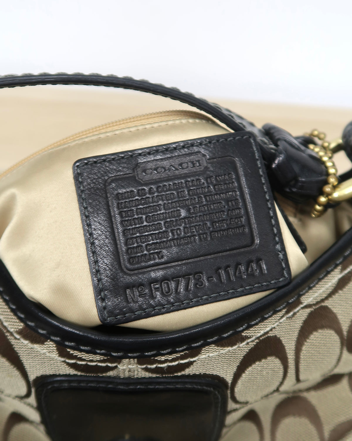 Vintage Coach Bleecker Signature Shoulder Bag