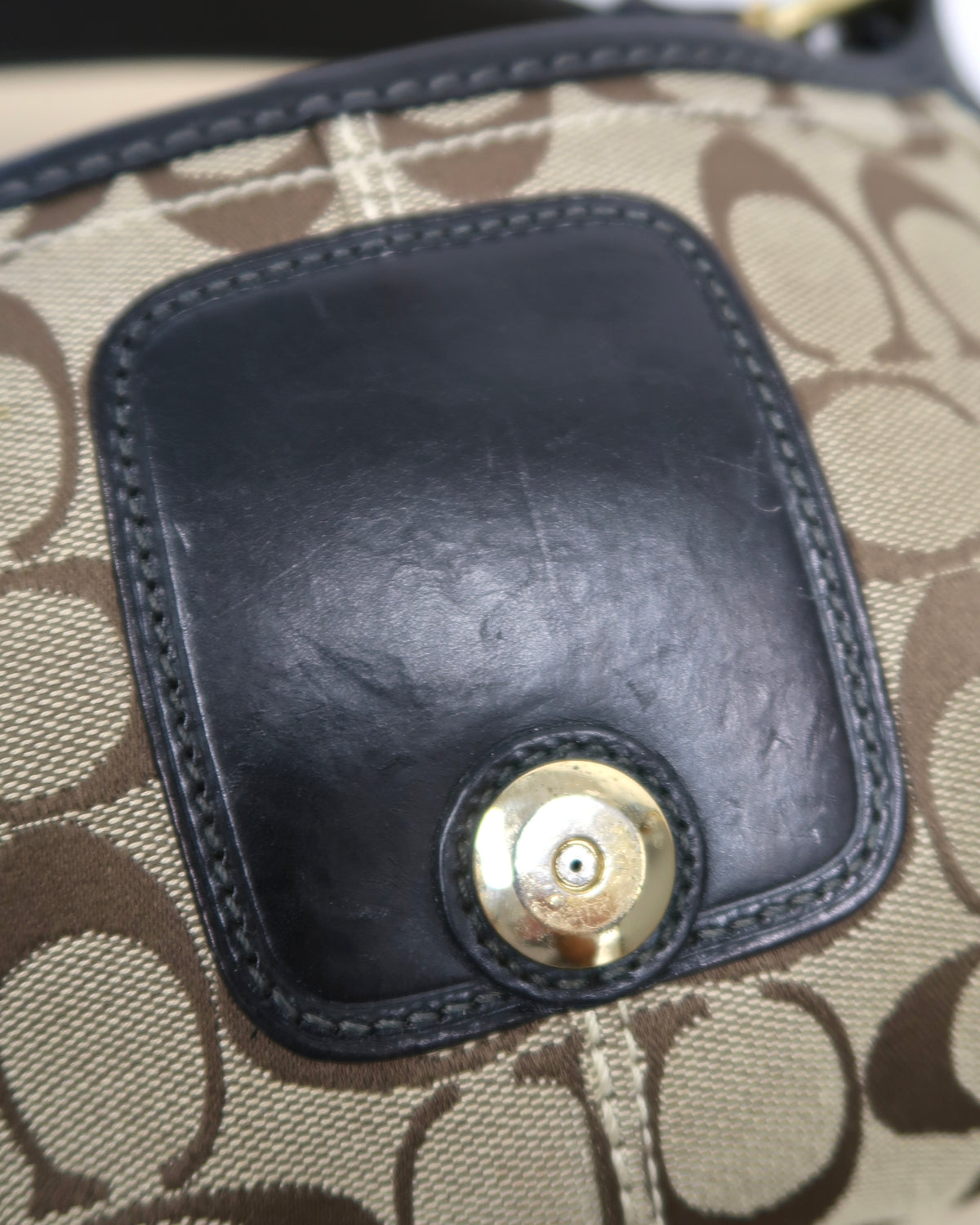 Vintage Coach Bleecker Signature Shoulder Bag