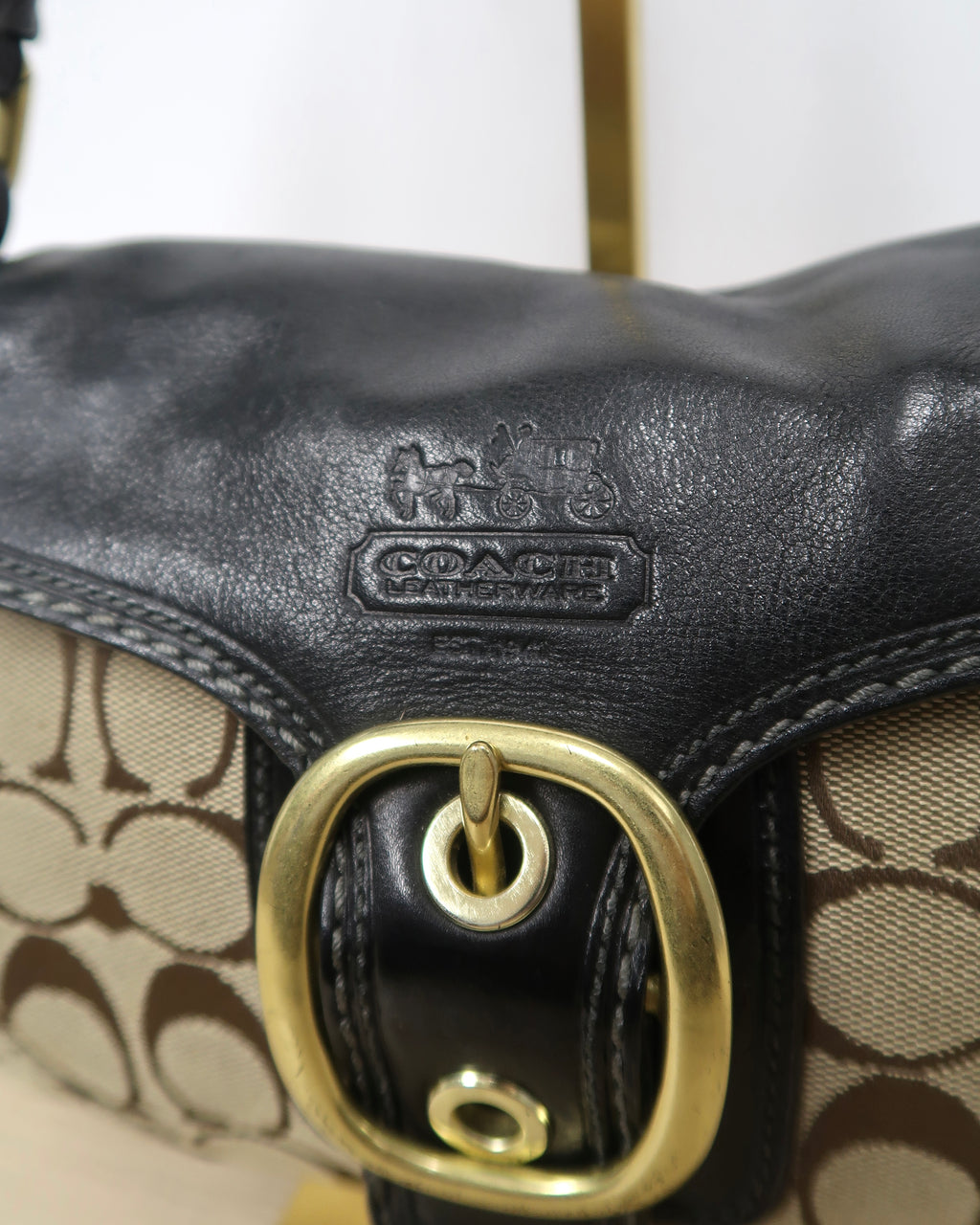 Vintage Coach Bleecker Signature Shoulder Bag