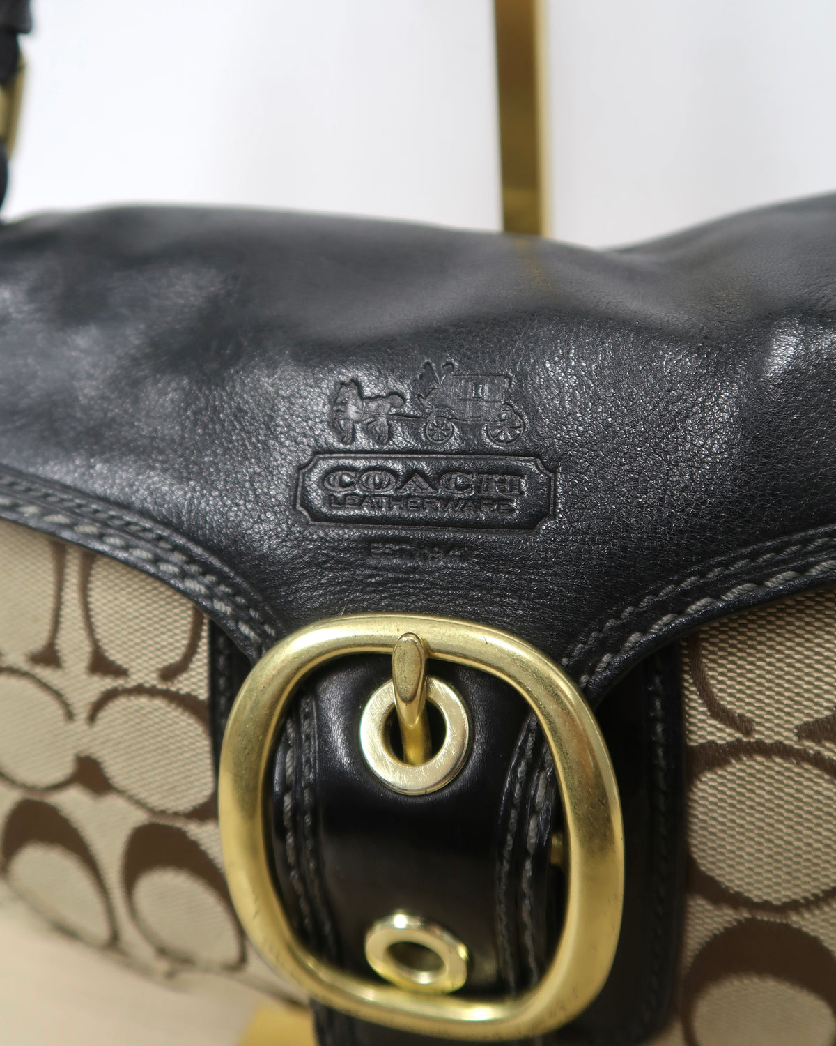 Vintage Coach Bleecker Signature Shoulder Bag