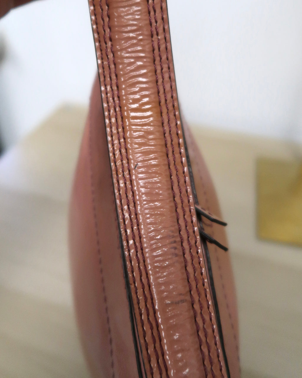 vintage pink leather Coach hobo shoulder bag