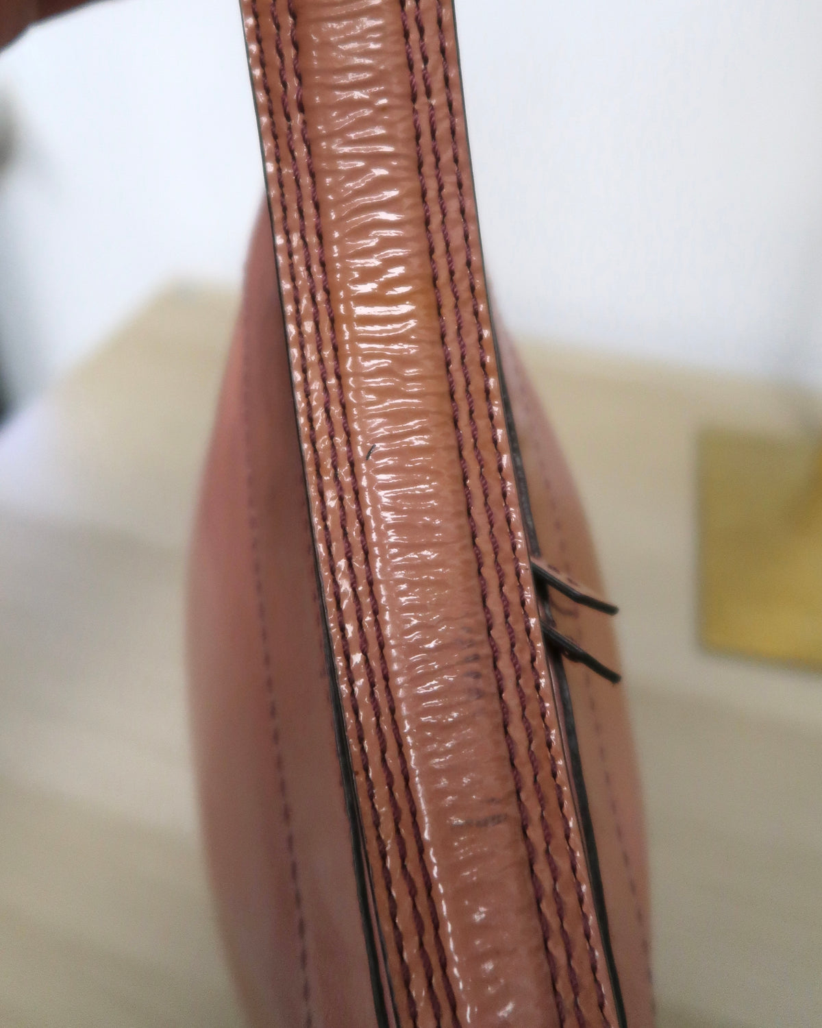 vintage pink leather Coach hobo shoulder bag