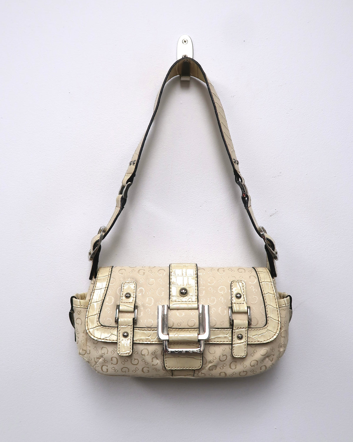 Vintage Guess Monogram Shoulder Bag