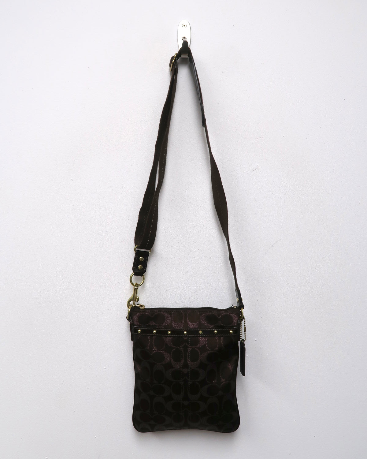 Coach Signature Print Cross Body Bag