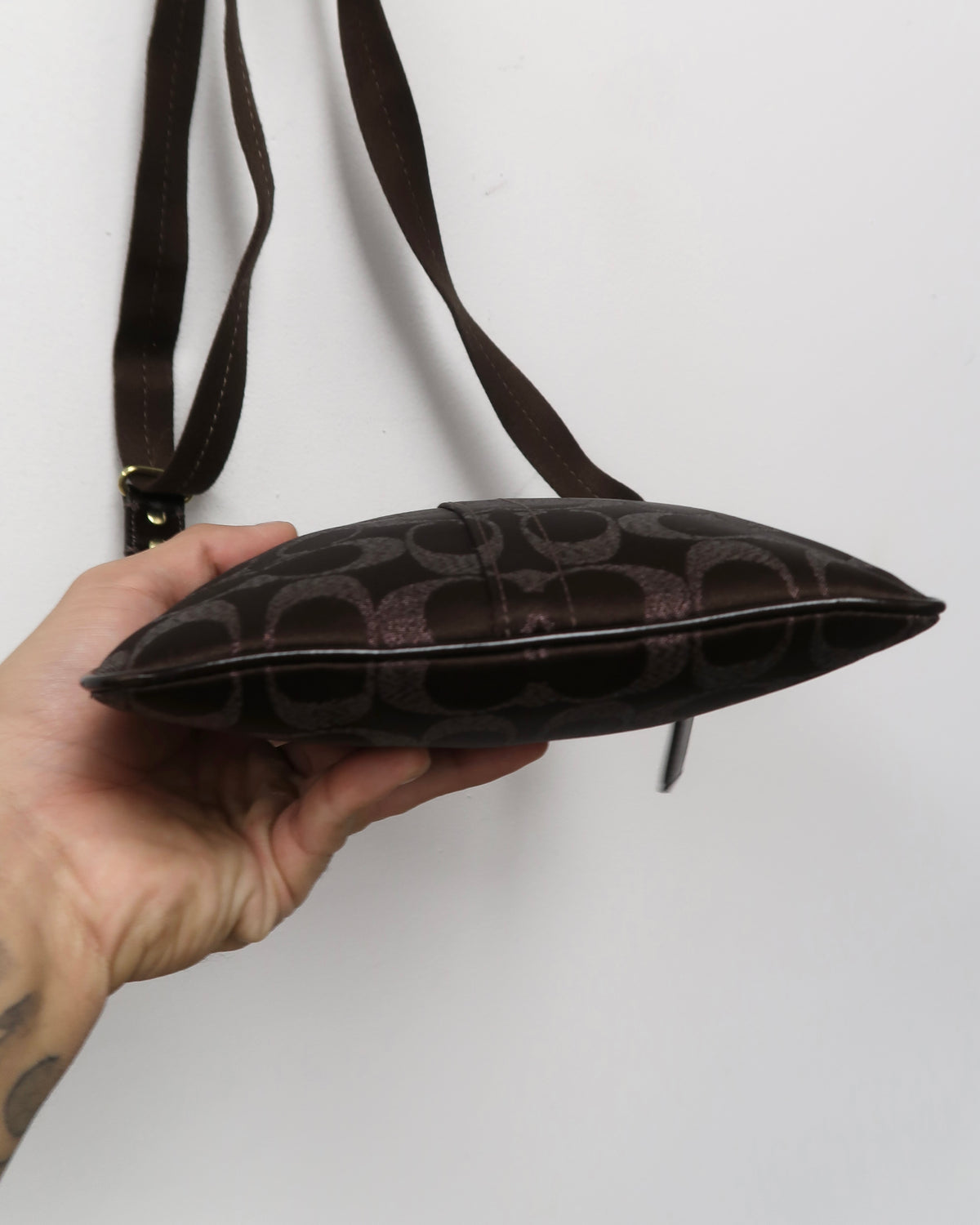 Coach Signature Print Cross Body Bag