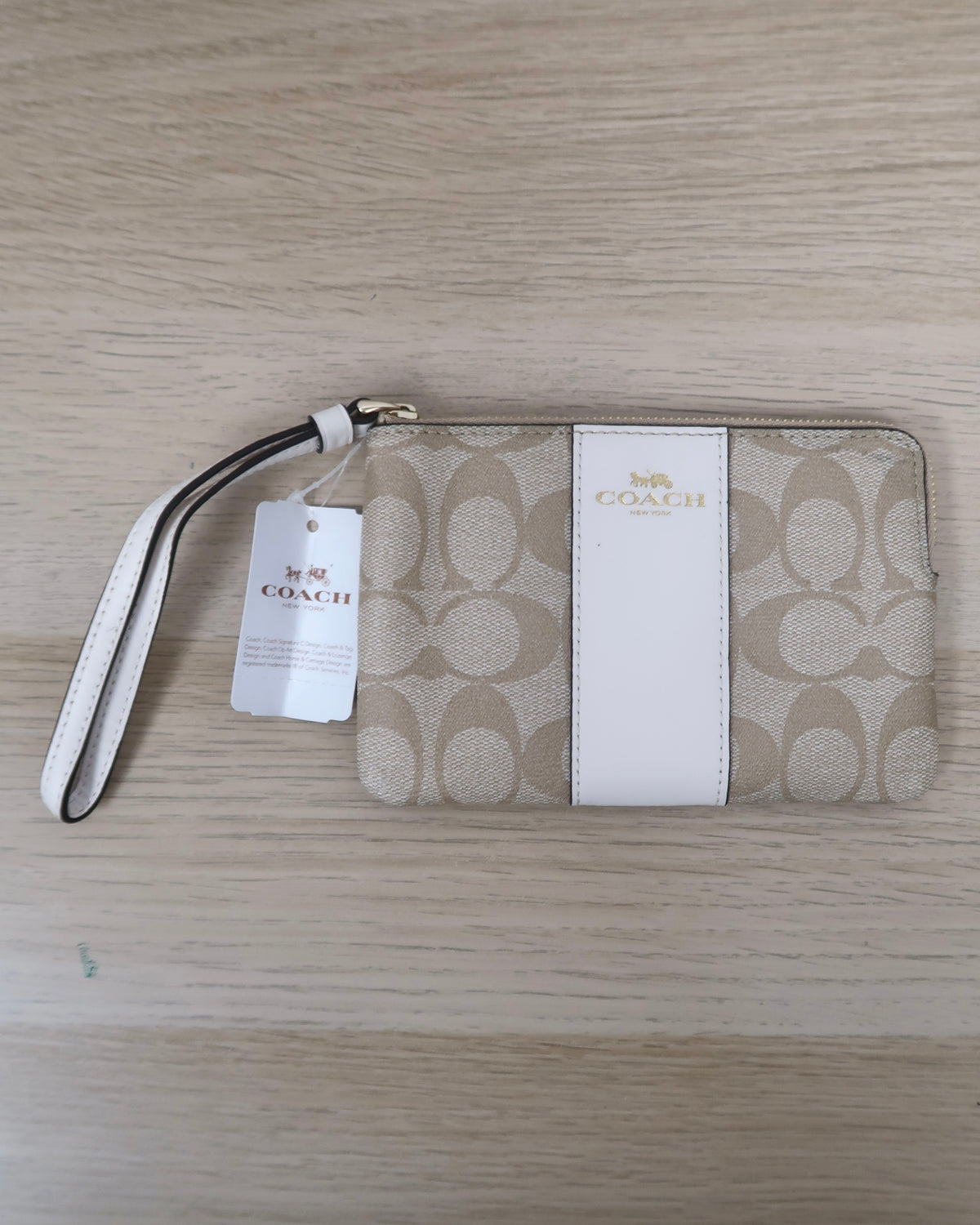 Coach Corner Zip Wristlet
