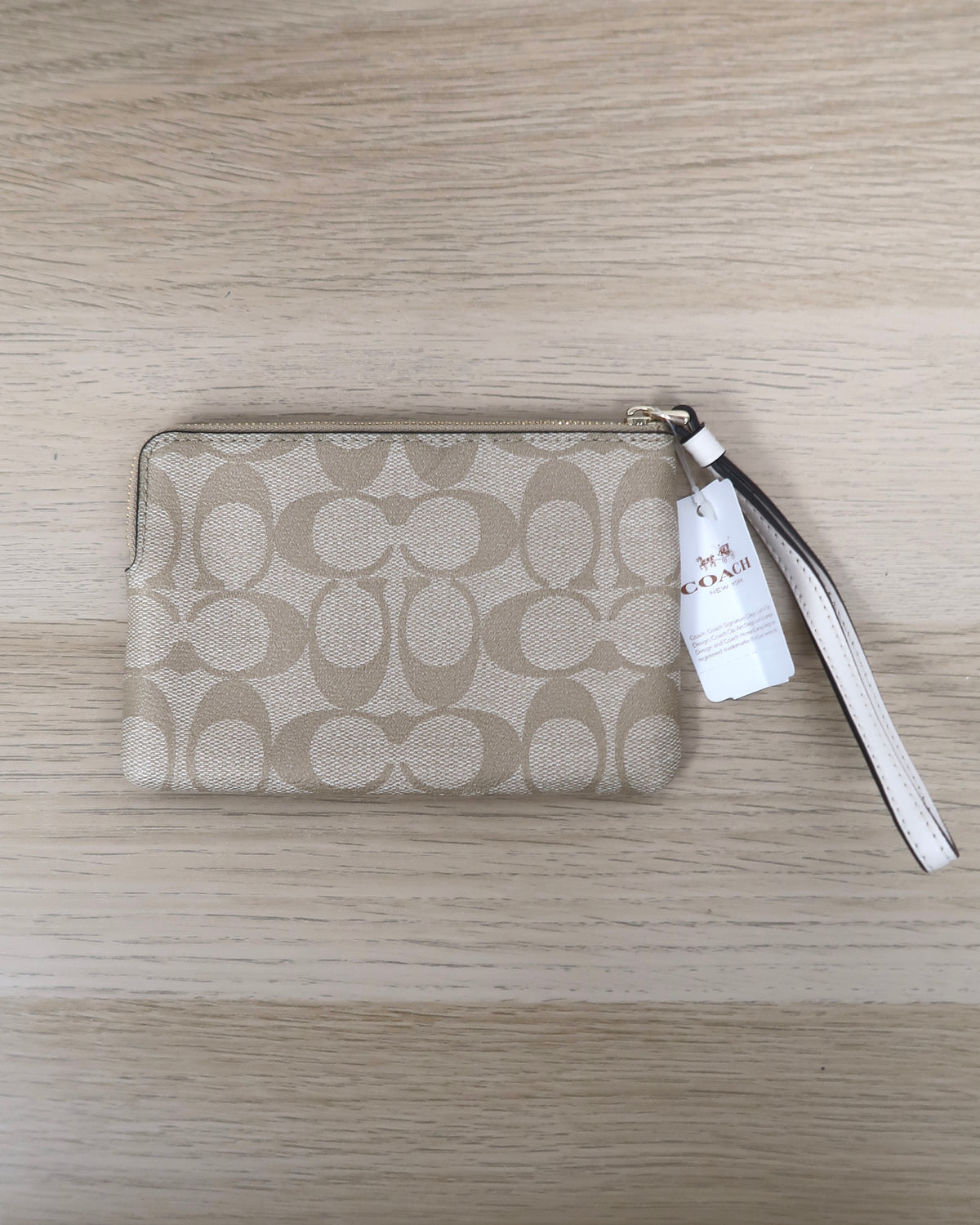 Coach Corner Zip Wristlet