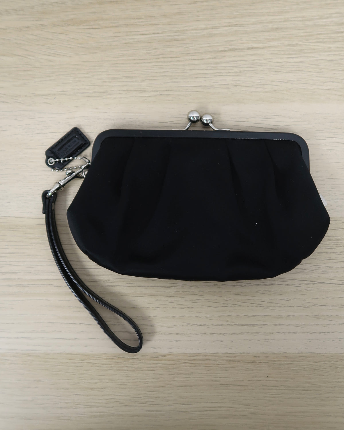 Coach Satin Pleated Clutch