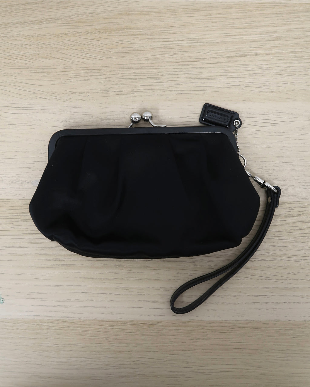 Coach Satin Pleated Clutch