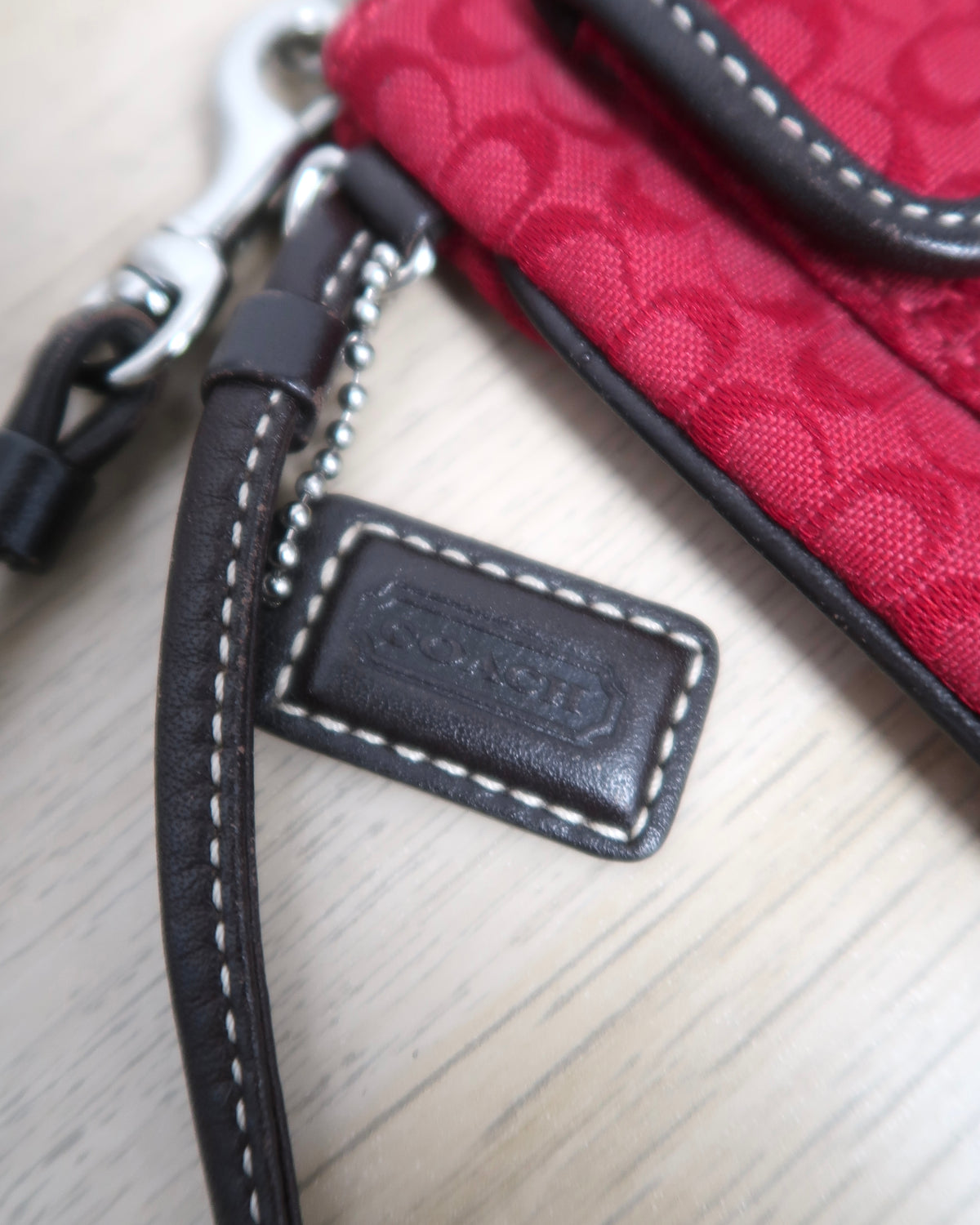 Coach Signature Jacquard Canvas SoHo Wristlet