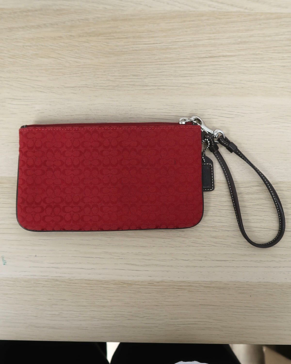 Coach Signature Jacquard Canvas SoHo Wristlet