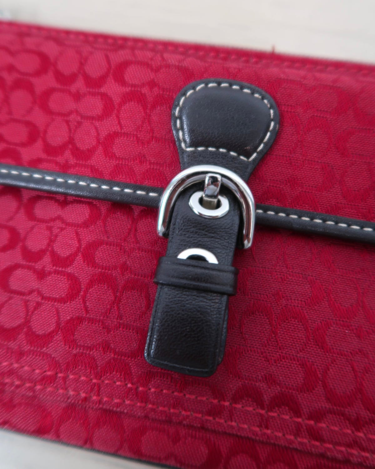 Coach Signature Jacquard Canvas SoHo Wristlet