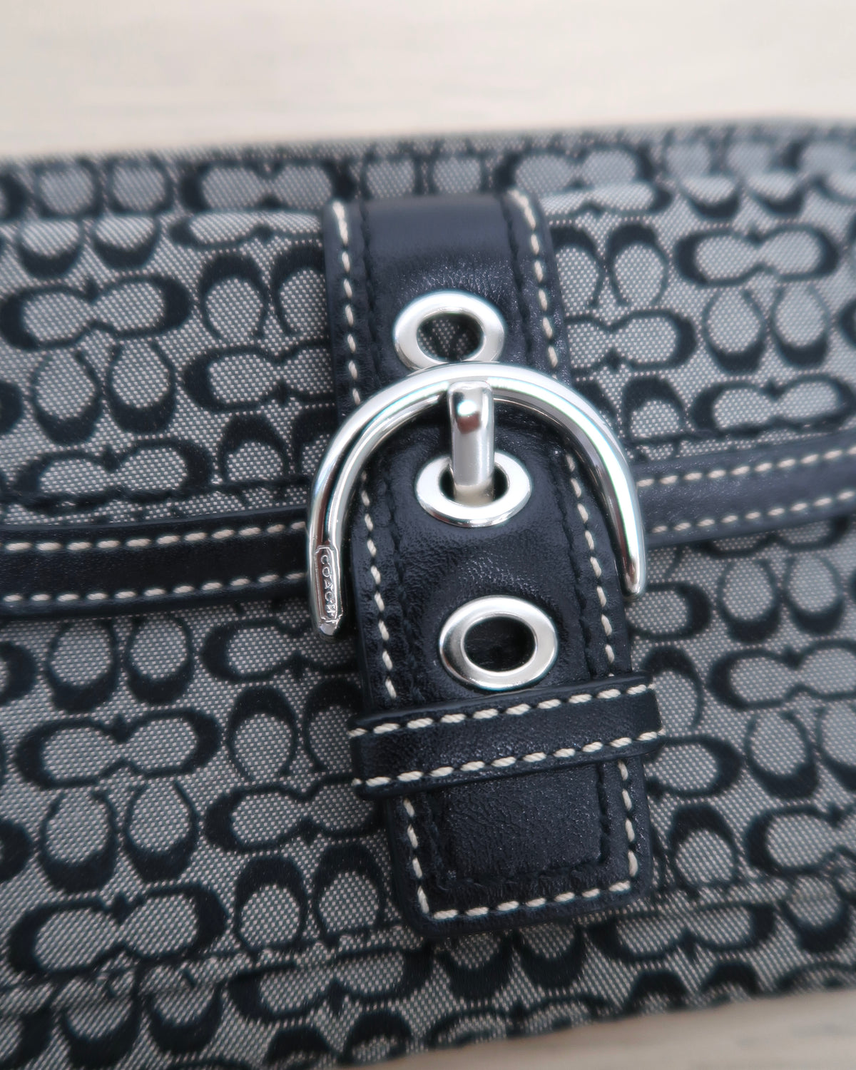 Coach Signature Jacquard Canvas Wristlet