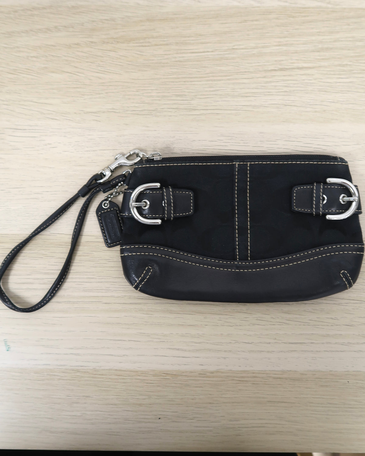 Coach Signature Jacquard Wristlet