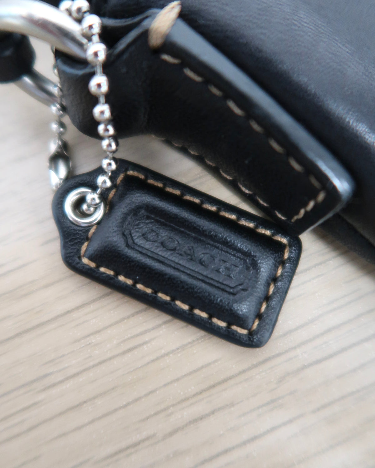 Y2K Coach Soho black leather wristlet