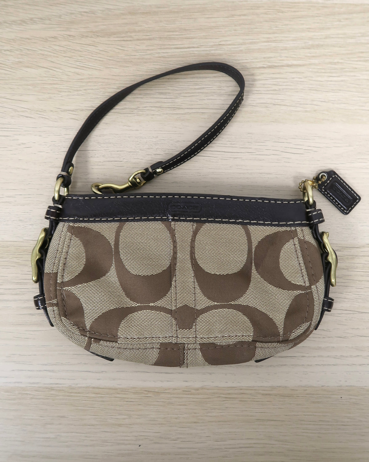 Coach Signature Mini Zoe Wristlet