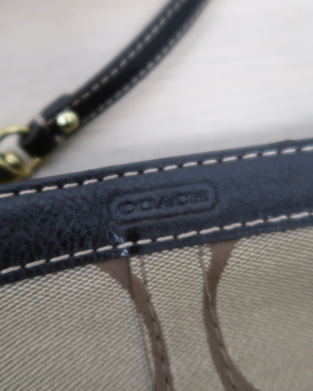 Coach Signature Mini Zoe Wristlet
