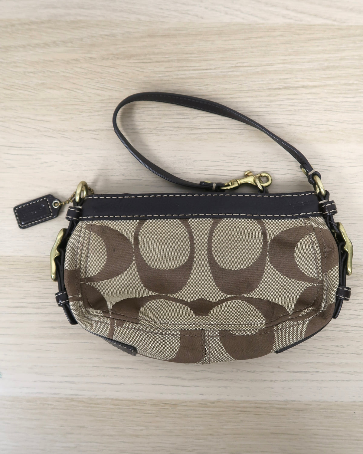 Coach Signature Mini Zoe Wristlet