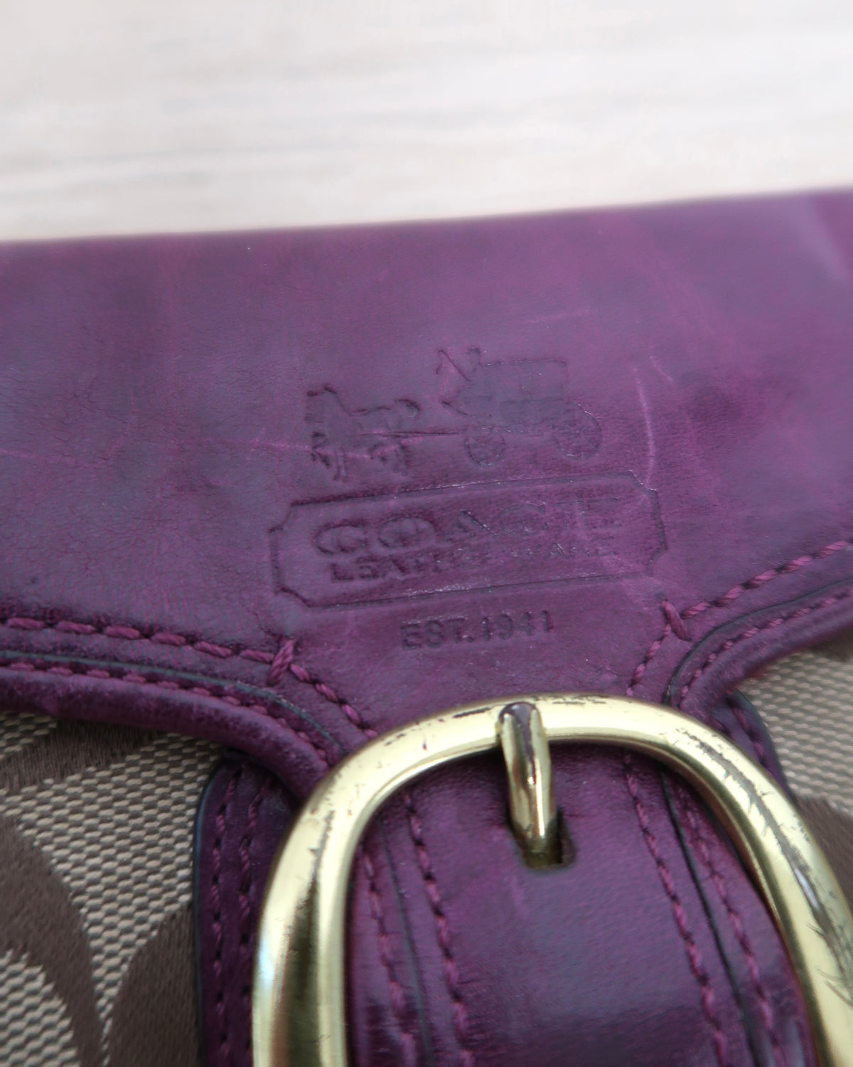 Coach Bleecker Signature Buckle Wristlet