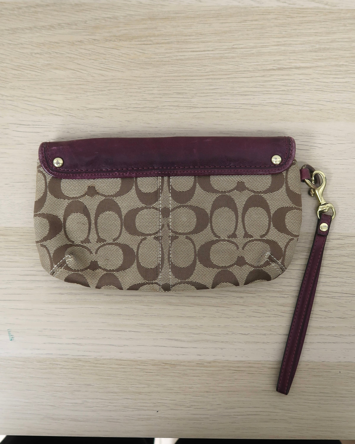 Coach Bleecker Signature Buckle Wristlet