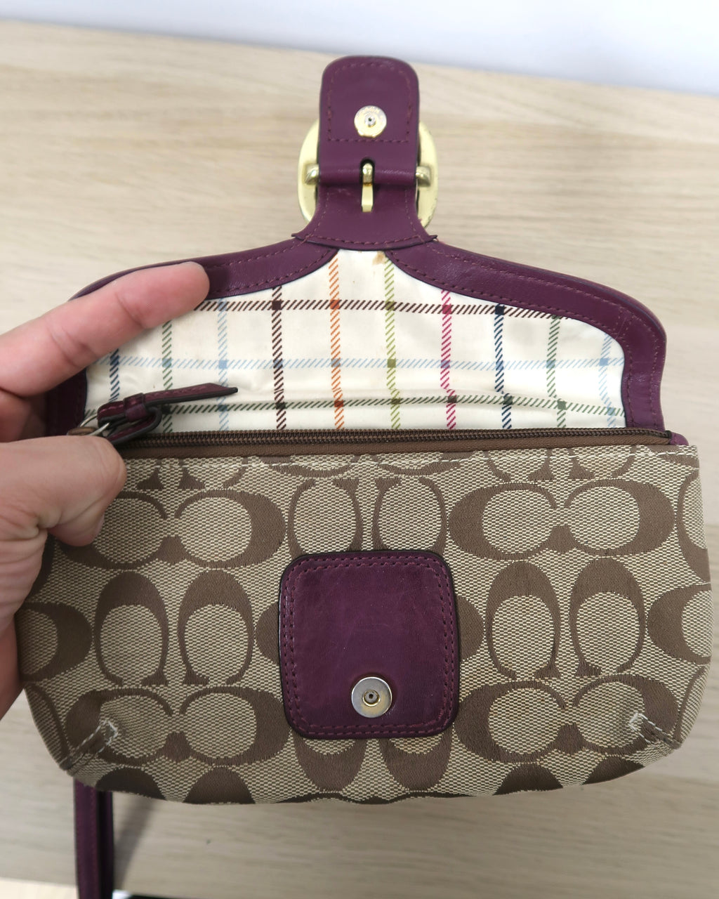 Coach Bleecker Signature Buckle Wristlet
